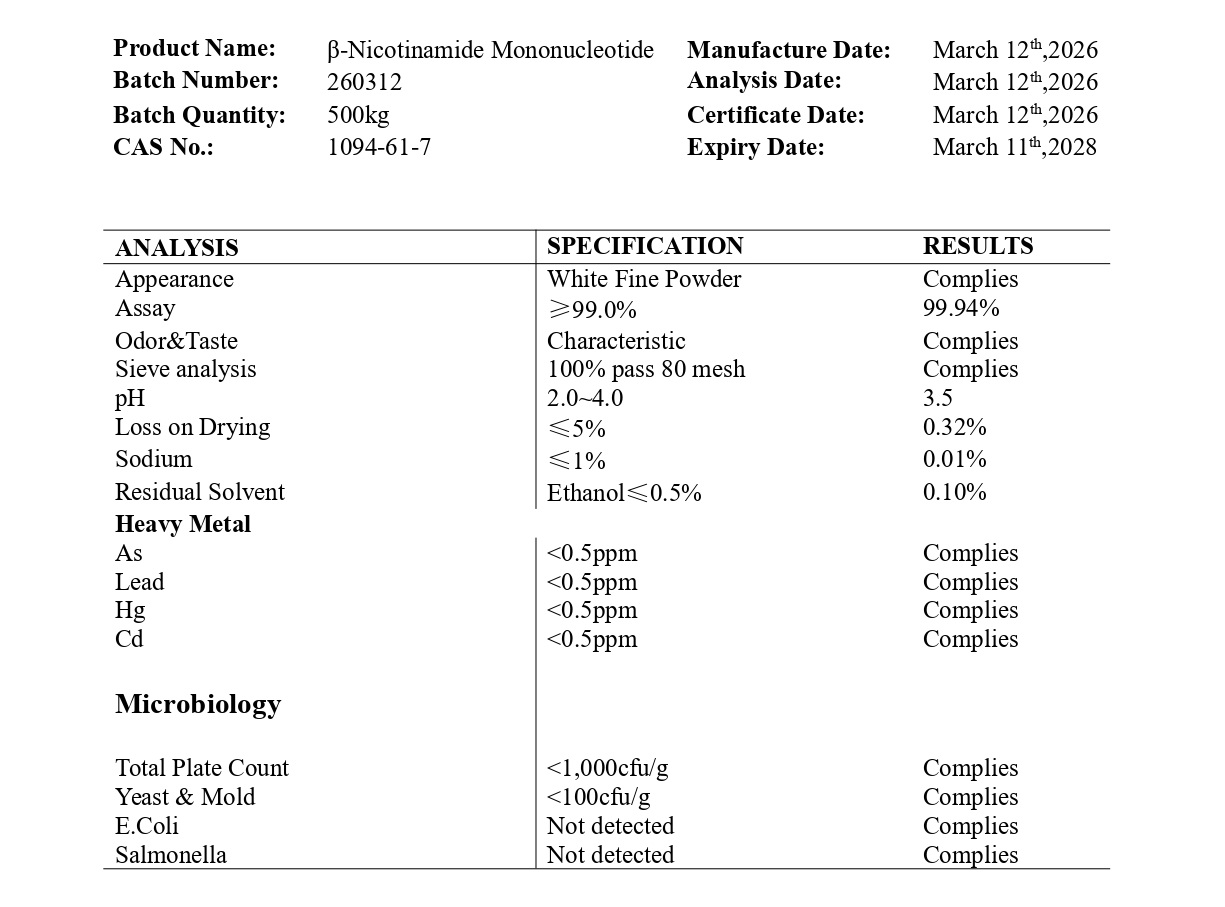 Pure 99.9% NMN Powder, β-Nicotinamide Mononucleotide, NAD+ - Image 2