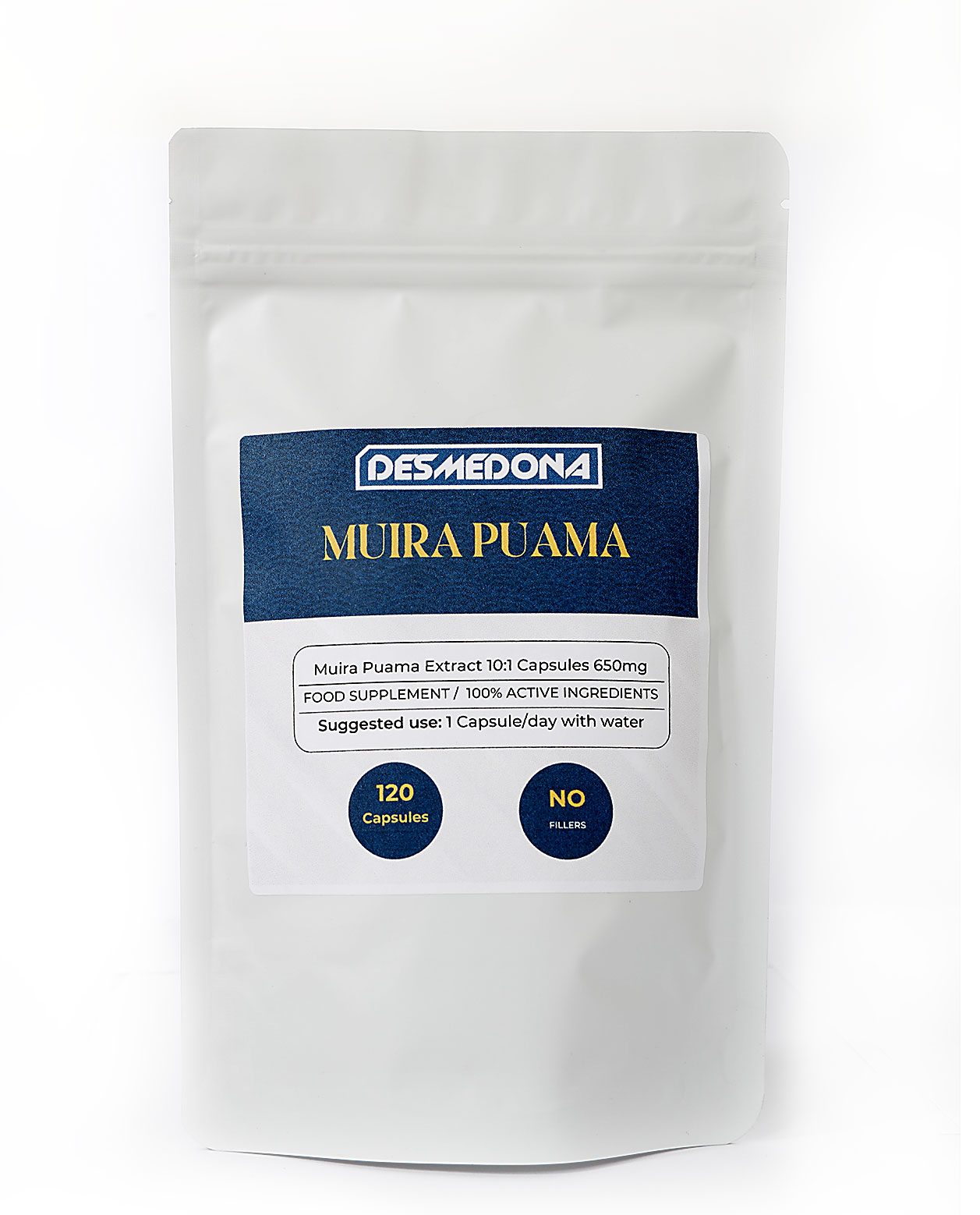 Muira Puama 650mg Capsules Vegan Extract 10:1, Ptychopetalum olacoides - Image 4