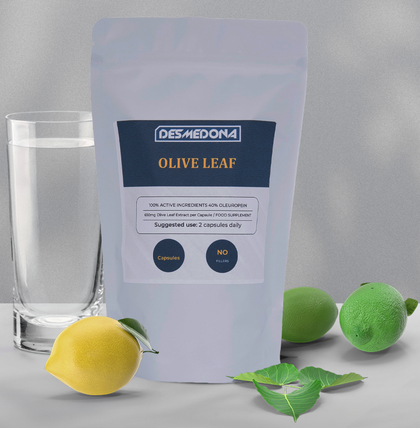 Olive Leaf Extract 650mg Capsules Vegan 40% Oleuropein, Olea europaea - Image 3