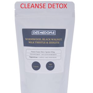 Parasite Cleanse Detox Capsules 600mg – Black Walnut, Wormwood, Zeolite, Milk Thistle 80% Silymarin – Herbal Detox Supplement – Vegan – No Fillers