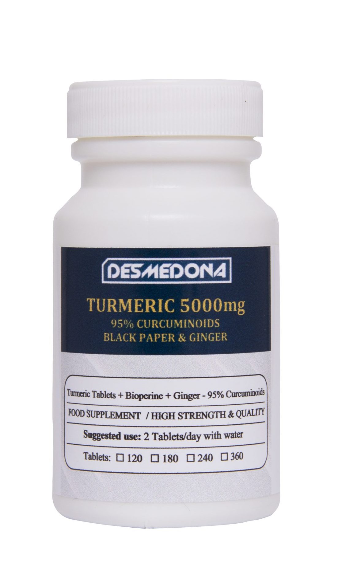 Turmeric Tablets 5000mg with Ginger & Black Pepper, 95% Curcumin, Vegan Tablets, High Strength & Quality - Image 4