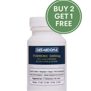 Turmeric Tablets 5000mg with Ginger & Black Pepper, 95% Curcumin, Vegan Tablets, High Strength & Quality